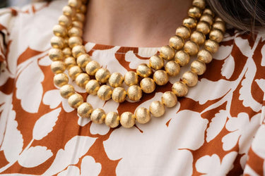 Lisi Lerch Diana Gold Triple Strand Beaded Necklace