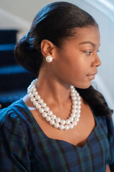 Lisi Lerch Double Birdie - Pearl  Statement Necklace