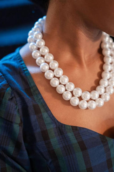 Lisi Lerch Double Birdie - Pearl  Statement Necklace