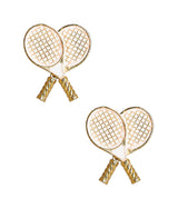 Lisi Lerch Double Tennis Racket - Enameled Stud - Gold - Florida Friends