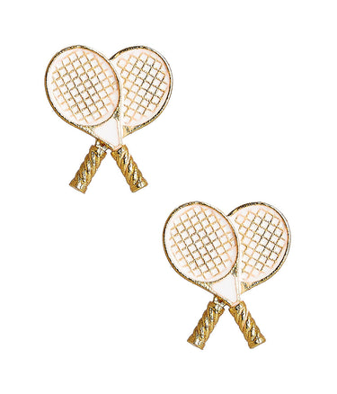 Lisi Lerch Double Tennis Racket - Enameled Stud - Gold - Florida Friends