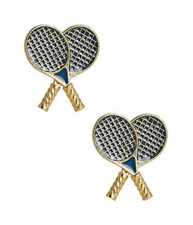 Lisi Lerch Double Tennis Racket - Enameled Stud - Gold - Florida Friends