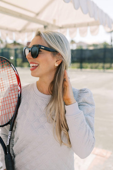 Lisi Lerch Double Tennis Racket - Enameled Stud - Gold - Florida Friends