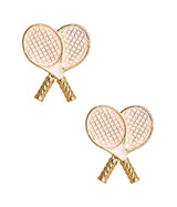 Lisi Lerch Double Tennis Racket - Enameled Stud - Gold - Florida Friends