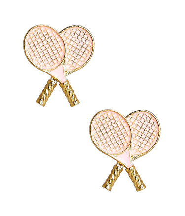 Lisi Lerch Double Tennis Racket - Enameled Stud - Gold - Florida Friends
