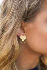 Lisi Lerch Double Tennis Racket Stud - Gold