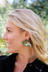 Lisi Lerch Eagles Head - Fabric Backed Earrings