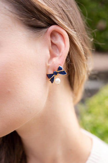 Lisi Lerch Enamel Bow Earring - Belle of the Ball