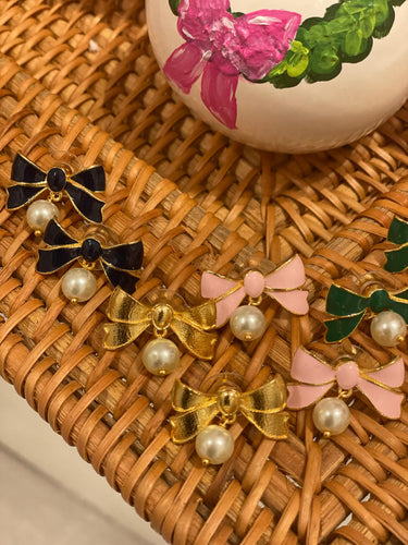 Lisi Lerch Enamel Bow Earring - Belle of the Ball