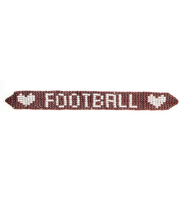 Football - Flat Adjustable Beaded Bracelet