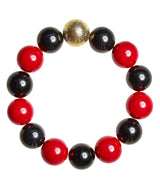Lisi Lerch Georgia Beaded Bracelet - Black Red Quartz