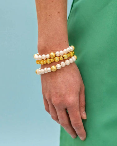 Lisi Lerch Georgia Beaded Bracelet - Freshwater Pearl and 10mm