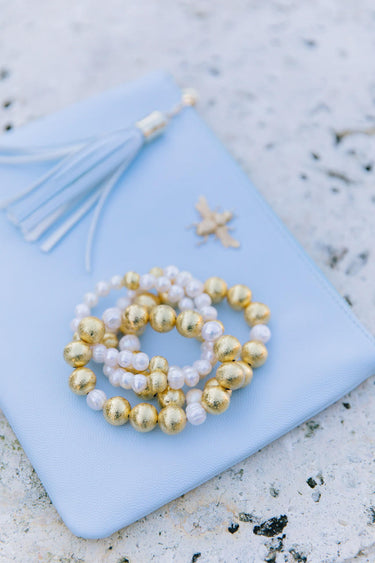 Lisi Lerch Georgia Beaded Bracelet - Freshwater Pearl and 10mm