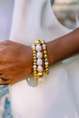 Lisi Lerch Georgia Beaded Bracelet - Freshwater Pearl and 14mm