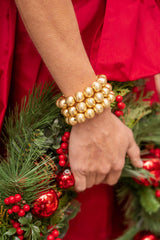 Lisi Lerch Georgia Beaded Bracelet Stack  - 3 - 14mm All Gold Bracelets
