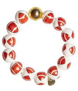 Lisi Lerch Georgia Ceramic and Gold Beaded Football Bracelet