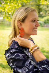 Lisi Lerch Georgia Ceramic and Gold Beaded Football Bracelet