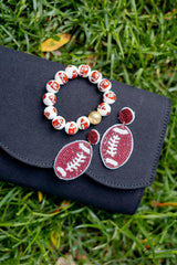 Lisi Lerch Georgia Ceramic and Gold Beaded Football Bracelet