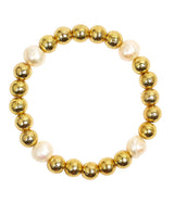 Lisi Lerch Georgia - Gold  & Freshwater Pearl Beaded Bracelet