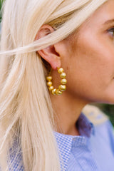 Lisi Lerch Georgia Hoop - Brushed Gold 10mm