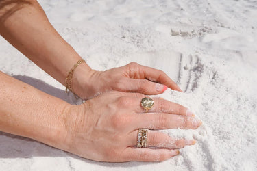 Lisi Lerch Golden Ripple Ring - 18k Gold Plated - Jess Fay Collection