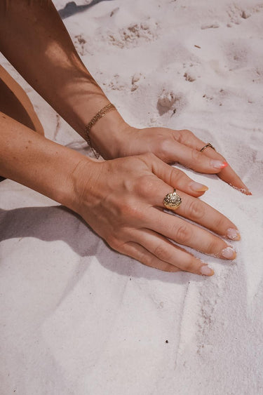 Lisi Lerch Golden Ripple Ring - 18k Gold Plated - Jess Fay Collection