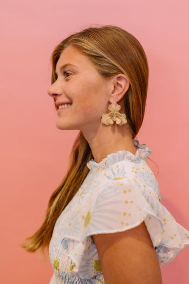 Lisi Lerch Kaia - Raffia Flower Earring