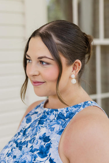 Lisi Lerch Kate Cluster Pearl Small - Earrings - Belle of  the Ball