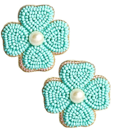 Kerry Beaded Clover Stud Earring - Lisi Lerch