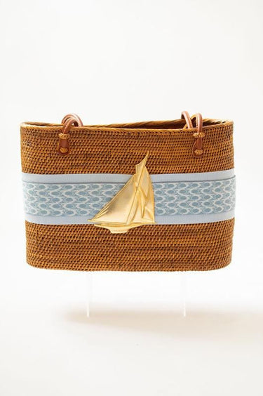 Large Charlotte - Blue Bell/Ocean Layer with XL Sailboat - Lisi Lerch