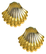 Large Meeghan - Gold Shell Stud - 18k Gold Plated - Meeghan Mullin x Lisi Lerch Collection - Lisi Lerch
