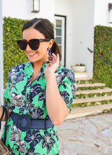 Lisi Lerch Lee Raffia Triple Flower Statement - Earrings - Belle of the Ball