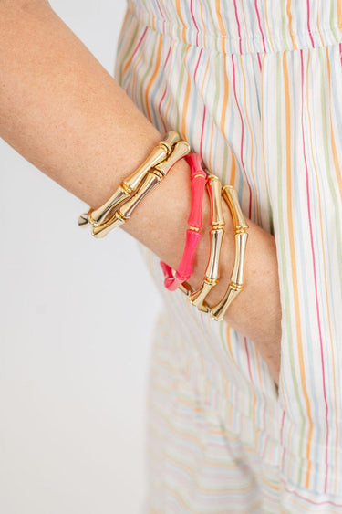 Lisi Lerch Lucy Bracelet Stack - 4 Gold & Coral