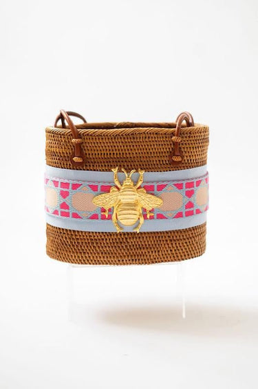 Medium Charlotte - Blue Bell/Blue Shanghai Layer with XL Bee - Lisi Lerch