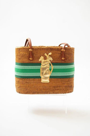 Medium Charlotte - Hunter/Green Palm Layer with Golf Bag - Lisi Lerch