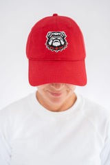 Lisi Lerch Needlepoint Baseball Hat - Bulldog