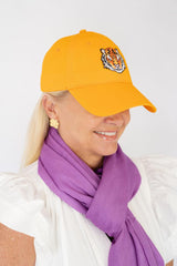 Lisi Lerch Needlepoint Baseball Hat - Tiger