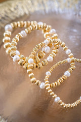 Lisi Lerch Parker - Gold and Freshwater Beaded Bracelet