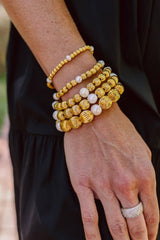 Lisi Lerch Parker - Gold and Freshwater Beaded Bracelet