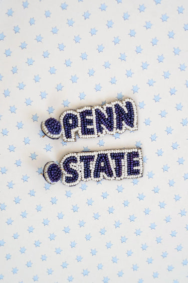 Lisi Lerch Penn State Drop  - Fabric Backed Earrings