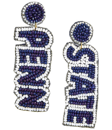 Lisi Lerch Penn State Drop  - Fabric Backed Earrings