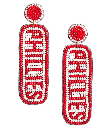 Lisi Lerch Phillies Drop  - Fabric Backed Earrings