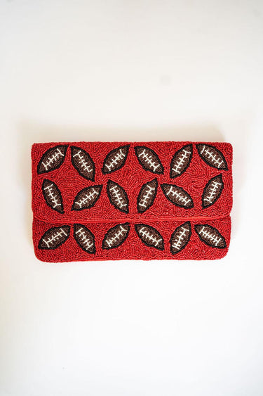 Lisi Lerch Red Football - Beaded Clutch