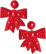 Lisi Lerch Red Rosie - Fabric Bow Earring