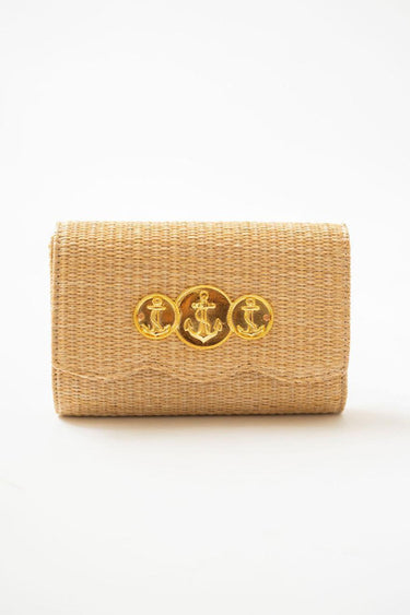 Ruby Straw Scalloped - Triple Anchor Charm