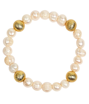 Lisi Lerch Sarah Stack - Georgia Beaded Bracelet Stack  - 2 Freshwater Pearl 10mm and 1 - 10mm - Sarah Weisbrod
