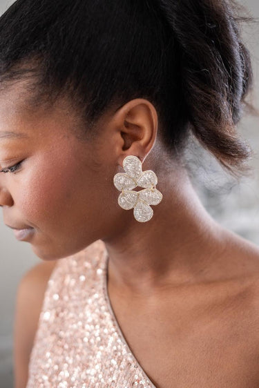 Lisi Lerch Sparkly Ginger - Fabric Earring - Silver