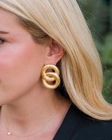 Lisi Lerch Spencer Earring - Medium - Brushed Gold - PreOrder September 20th