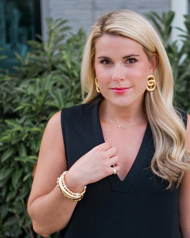 Lisi Lerch Spencer Earring - Medium - Brushed Gold - PreOrder September 20th
