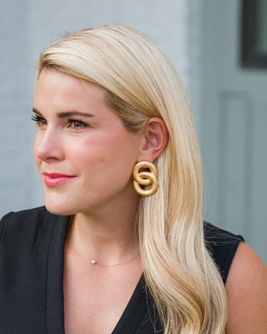 Lisi Lerch Spencer Earring - Medium - Brushed Gold - PreOrder September 20th